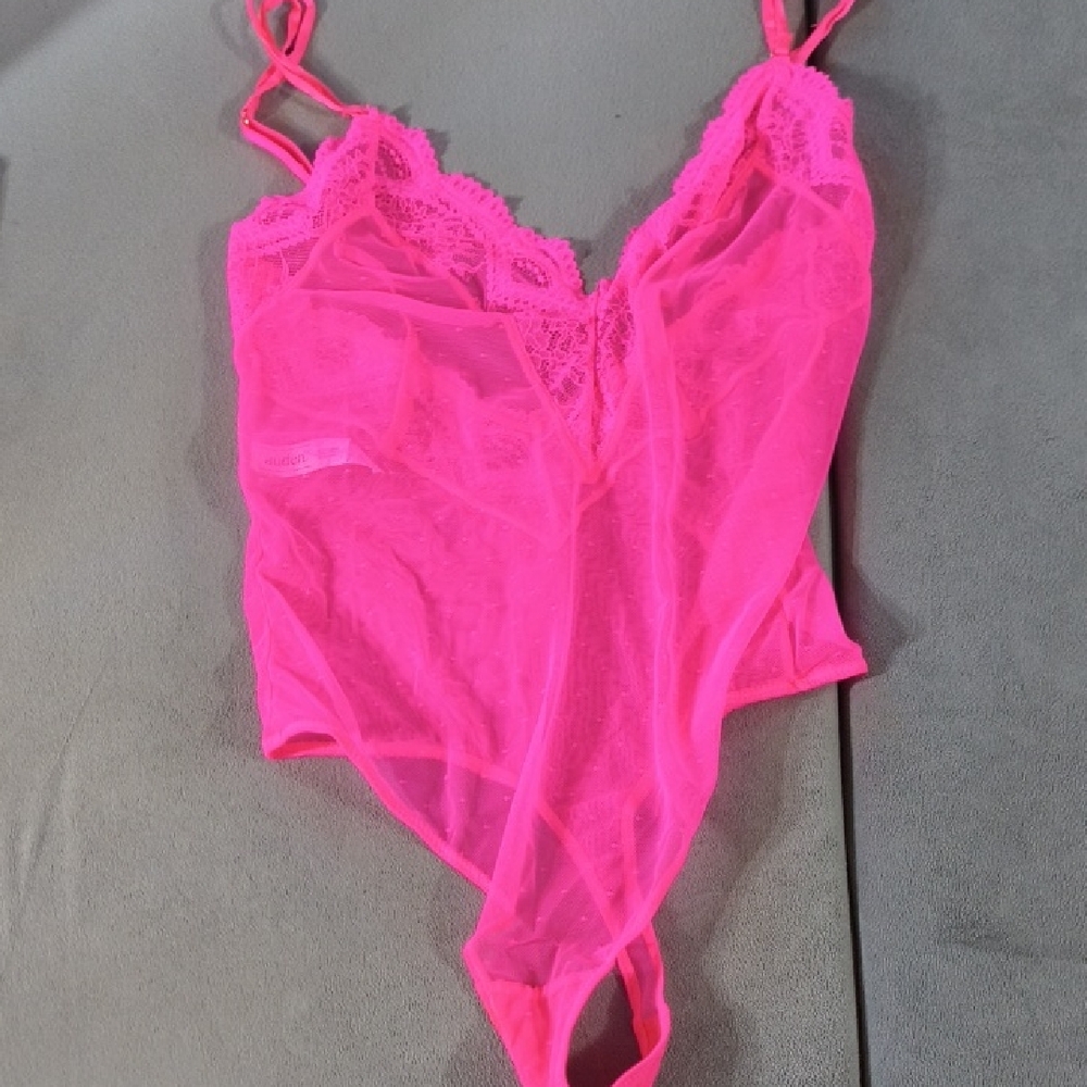 10 Items/$10 Women's Pink Lace Bodysuit